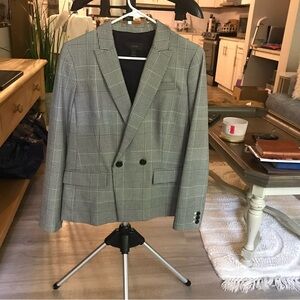 J. Crew Gray Checkered Blazer